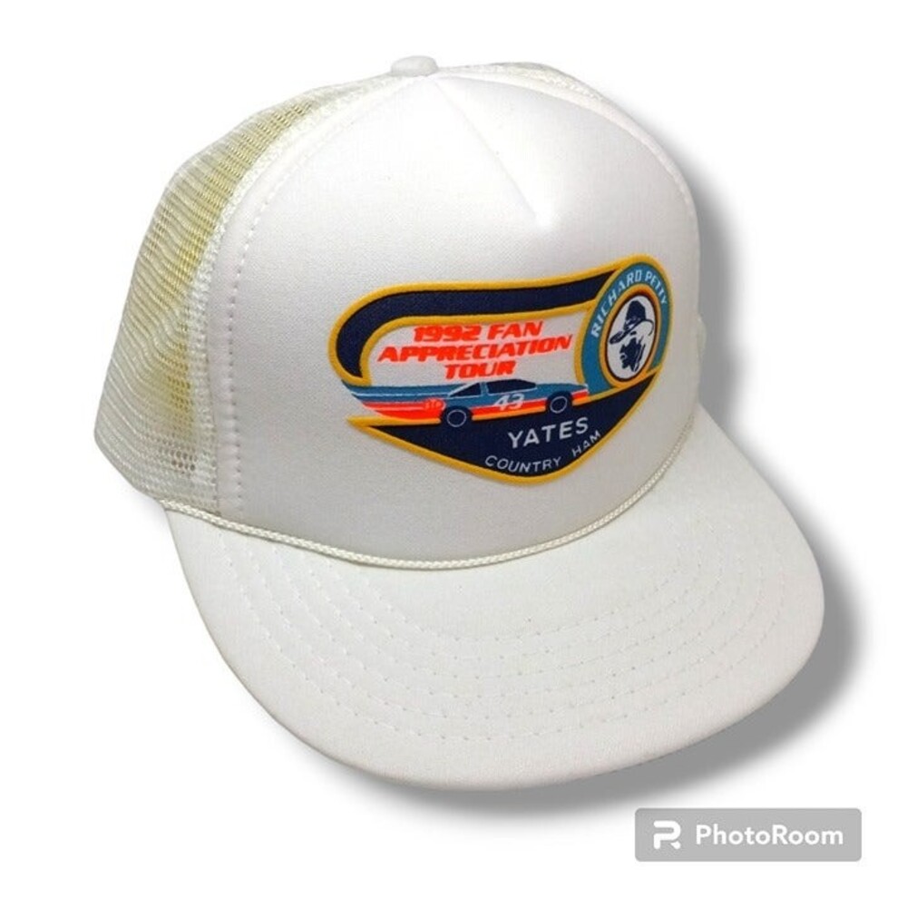 Richard Petty 1992 Fan Appreciation Tour Snapback Trucker Hat-Mesh Back-Rope-Vtg